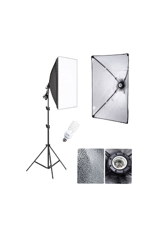 Deyatech Youtube Video Softbox Sabit Işık Seti Sürekli Işık 50X70