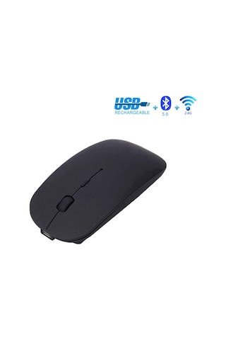 Sessiz Çift Tıklama Özelliğine Sahip 2,4 Ghz Kablosuz Bluetooth Fare
