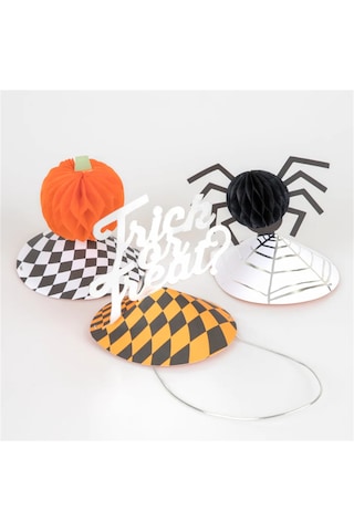 Meri Meri - Halloween Party Hats - Cadılar Bayramı Parti Şapkaları 6'lı 0 - 99
