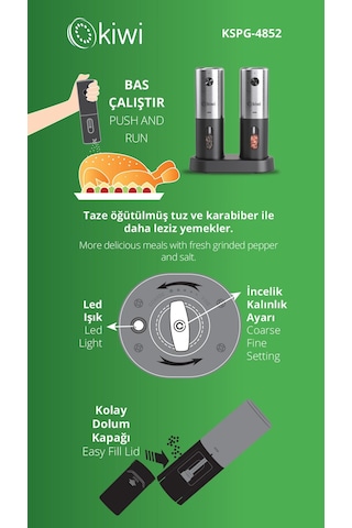 Kıwı Kspg 4852 Kahve Baharat Ogutucu Gri - Siyah