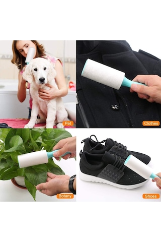Lexroo Titiz, Kedi Köpek Saç Kıl Tüy Toplayıcı Rulo, 1 Rulo 2 Yedek Her Biri 60 Yaprak