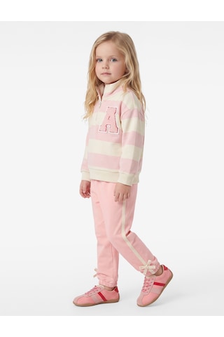 Koton Fiyonklu Beli Lastikli Pamuklu Şardonlu Jogger Eşofman Altı Pembe 7wmg40016ak Gül