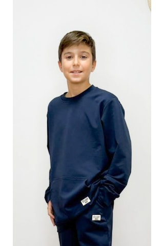 Divinus Erkek Çocuk Kangru Cepli Sweatshirt Lacivert