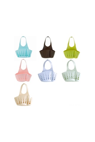 Fosenze Mutfak Lavabo Su Sızıntılı Askı Tasarımı Depolama Sepeti - Pvc Materyal, Açık Hava Ve Su Akışı, Sprey, Mendil, Sabun Saklama, Gri Mavi Diğer