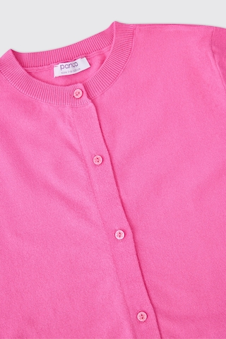 Panço Kız Çocuk Pembe Triko Hırka