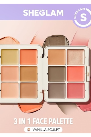 Sheglam Mocha Heykeli 3 Ü 1 Arada Yüz Paleti,allık & Kontür & Işıltı Çok Renkli