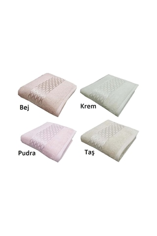 Özdilek 4 Adet Pamuklu El-yüz Havlusu 50x80 -elissa Bej+pudra+krem+taş Çok Renkli