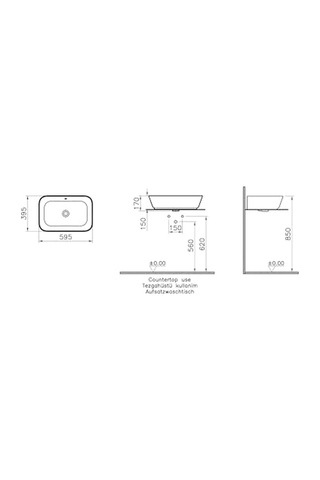 5707b403-0001 Etajerli Lavabo 60 Cm Clean Beyaz Genel