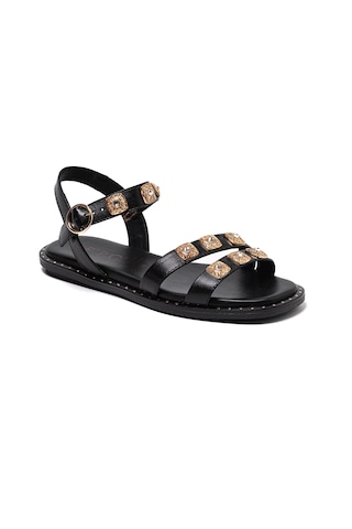 Nero Black Sandalet Kadın 72262-e6 Repo siyah