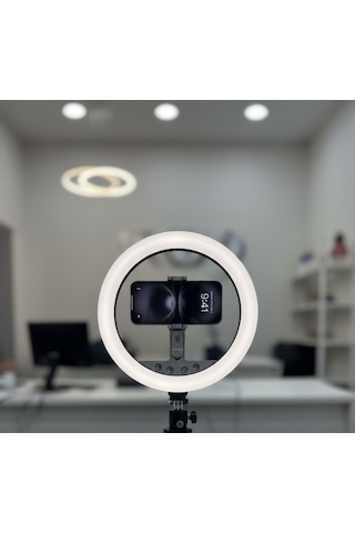 Apple Uyumlu iPhone 14 Pro Np-l20s Profesyonel Ring Light Selfie Çubuğu Ve Tripod Seti