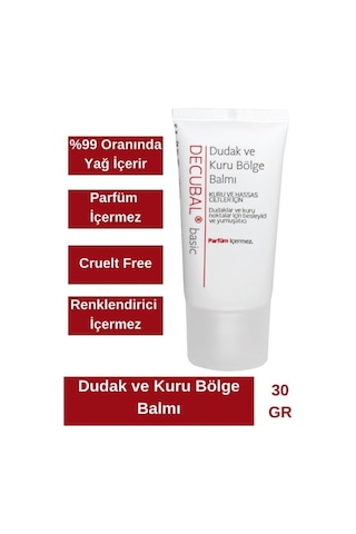 Decubal Kuru Ve Hassas Ciltler Için Dudak Ve Kuru Bölge Balmı 30 ML
