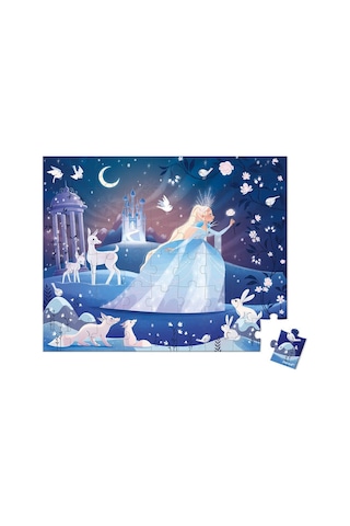 Janod 54 Parça Çantalı Puzzle Karlar Kraliçesi