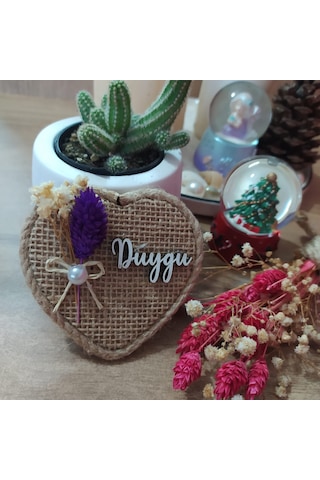 Kalp Jüt Ahşap Mıknatıslı Magnet 10lu Kalp Jüt Ahşap Mıknatıslı Magnet 10lu