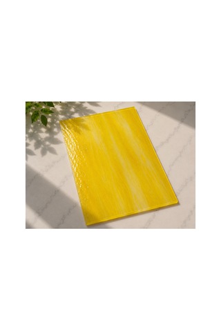 Dekoratif Vitray Cam Bal Sarısı Damarlı 21x29,7 Cm