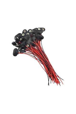 Ay Magnet 10 Adet 9 Volt Pil Yuvası-Pil Yatağı Ikili 9V Pil Bşlğı