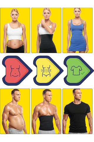Elilom Waist Wrap Bel Korse Ayarlanabilir Cırtlı Bel Bandı Siyah Elılom