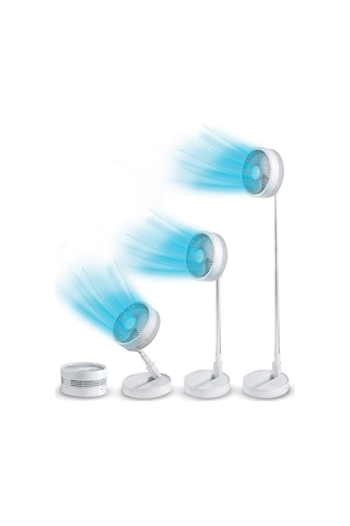 Lıvıngton Fold & Cold Uzatılabilir Mini Vantilatör, Pilli, Güçlü Usb Vantilatör, 10 Saat Çalışma Süresi, E