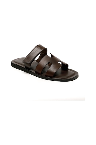 The Sandals Factory Dark Brown Sandalet Erkek M7897 The Sandals Factory Leather Upper Sandals Dark Brown
