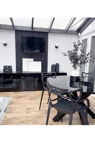 Winpanel Dekoratif Ahşap Duvar Paneli Antrasit Renk 50x240cm .