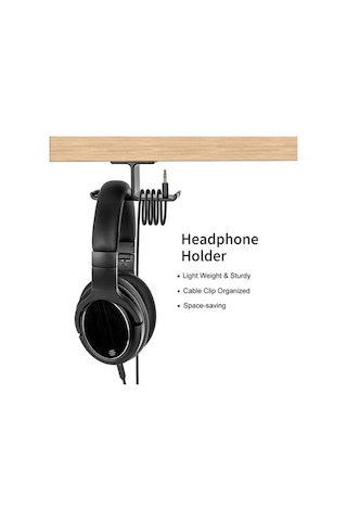 Yingfu New Bee Çift Kulaklık Standı, Oyuncu Kulaklığı Standı, Evrensel 2 Yönlü Tutucu, Tüm Kulaklıklar İçin, Kablo Saklama,