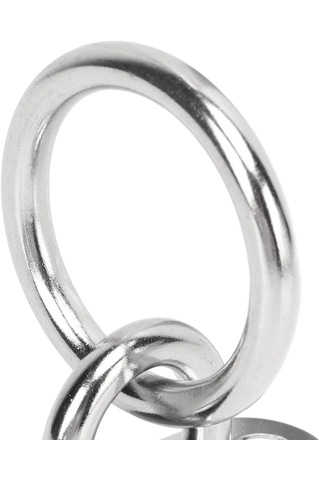 2'li Halkalı Mapa. Paslanmaz Krom. 2 Delikli 8mm