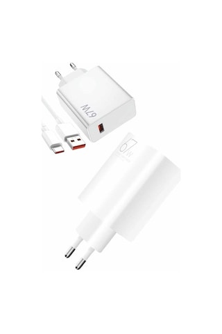 Beyaz Ultra Plus Hızlı Şarj Seti Şarj Adaptörü Ve Kablosu 67w 17197471