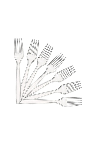 Plastik Çatal Eko 100'Lü Kullan At Şeffaf Çatal