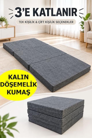 Katlanır Sünger Yatak Minder Yer Yatağı Çift Kişilik,tek Kişilik 18 Dansite Orta Sert Sünger