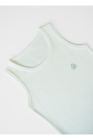 Kitikate Organik New Basic Uzayan Atlet Body Bebek Boy Ekru Ekru