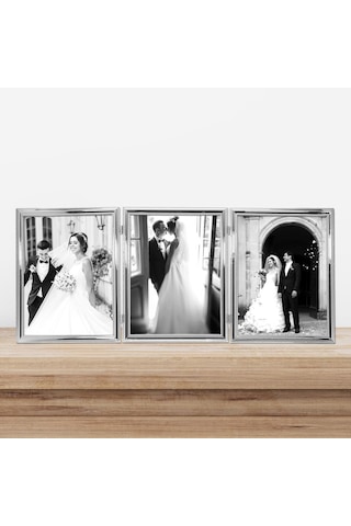 Lawrence Frames 510780t Üçlü Resim Çerçevesi, Gümüş Kaplama, 20,3 X 25,4 Cm