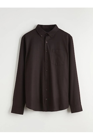 Lc Waikiki Kahverengi Regular Fit Poplin Erkek Gömlek