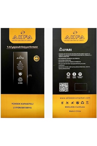 Akfa Apple Uyumlu iPhone  7 Telefon Batarya- 2300 Mah Tamir Seti Model:eghlru39