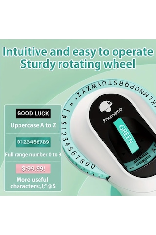 Willowhaven Phomemo Vintage Pembe 6 Şeritli Manuel Etiket Yapma Makinesi