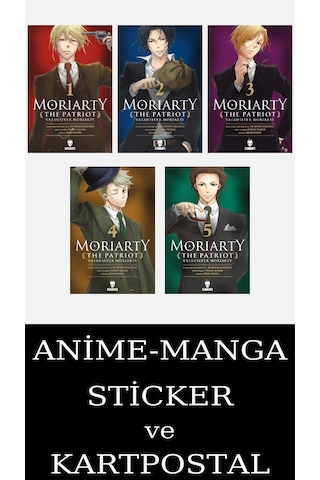 Moriarty The Patriot 1-2-3-4-5 Manga Seti 5 Kitap / Vatansever Moriarty / Anime-manga Sticker Ve Kartpostal