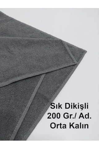 Berber Havlusu Sporcu Havlusu Yüz Havlusu Gri 50x90 Cm 3lü