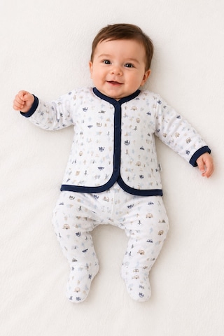Babyhola Unisex Yenidoğan Bebek Zıbın Takımı 12766 Lacivert