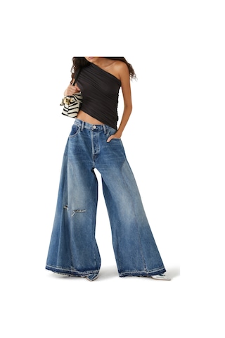 Mrs. Keepa Kısa Paça Kot Pantolon Mavi