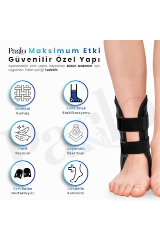 Sabitleyici Ayak Bilekliği Çift Yönlü Destekli Ayarlanabilir Bilek Sabitleyici Ayak Bileği Desteği