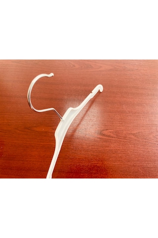 12 Adet - Beyaz Çocuk Kıyafet Askısı 33cm Beyaz
