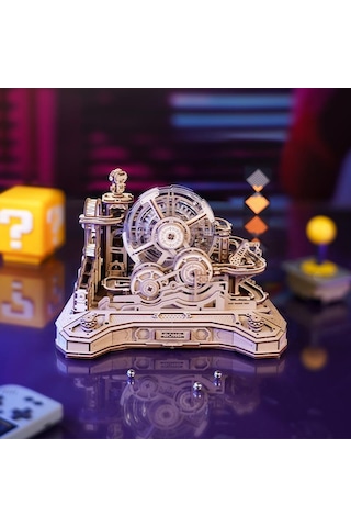 Rokr Egc01 Gear Ball Challenge Dıy Minyatür Maket Model Seti Ahşap 3d Wooden Puzzle 3d Model Kit Detaylı Dekoratif Hobi Seti Ahşap Maket