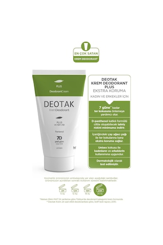 Deotak Plus Ekstra Koruma 7 Güne Kadar Etkili Krem Deodorant 35 ML