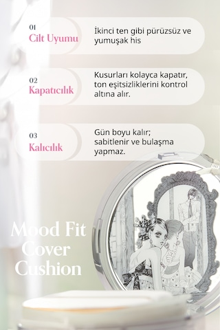 Perıpera Mood Fit Cover Cushion Spf50+pa++++ 01 Pure Fit