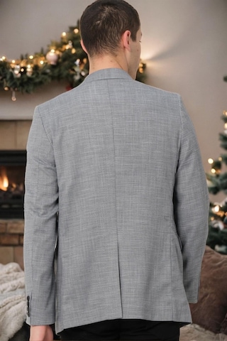 C9058 Dewberry Erkek Ceket-düz Gri
