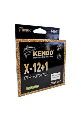 Kendo X-12+1 Braided 150m Apple Green Örgü İp 0,16mm