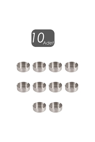 Mucit Home Küllük Metal Küllük Paslanmaz Çelik 10 Lu Kül Tablası Küllük Seti