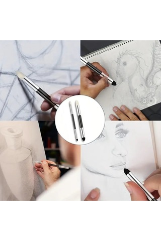 Eskiz Sünger-keçe Silgi, Yıkanabilir, Kara Kalem Silgi, Gölgelendirme, Porselen Boyama-2 Adet