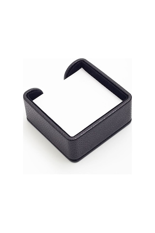 Turgut Office Felix Deri Notluk Siyah 10x10cm