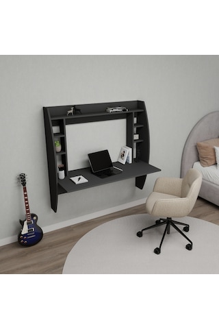 Arnetti Buğlem Duvara Monte Çalışma Bilgisayar Masası Antrasit