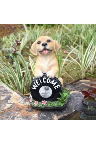 Yaozixa Güneş Enerjili Köpek Şekilli Bahçe Aydınlatması - Otomatik Işık Kontrolü, Ip65 Su Geçirmez, Dekoratif Ve Pratik, Dış Mekanlar İçin