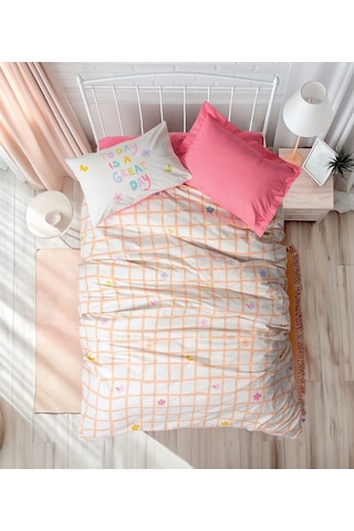 Cotton Box Genç Odası Tek Kişilik Lastikli Çarşaflı Nevresim Takımı Jours Pembe Cotton Box Genç Odası Tek Kişilik Lastikli Çarşaflı Nevresim Takımı Jours Pembe